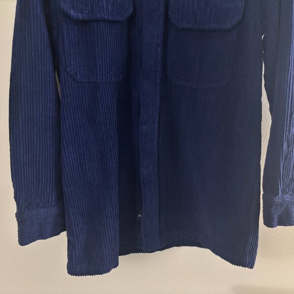 Benson Corduroy Blue Snap Button Overshirt Shirt Jacket - Small - Picture 15 of 16